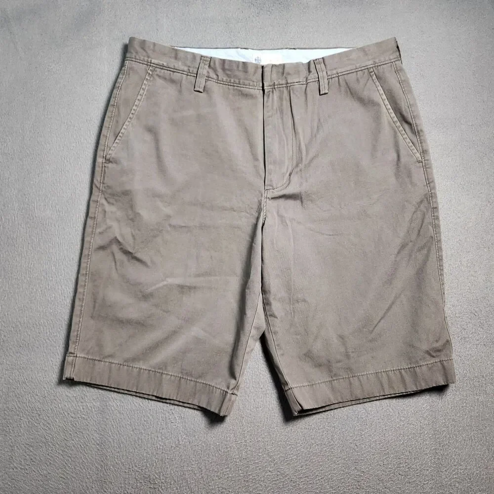 J. Crew Chino Shorts Men 32 Gray 10.5